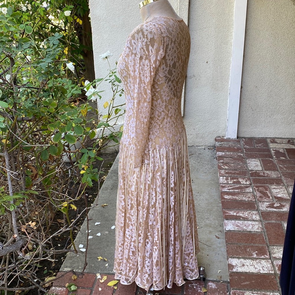 FINAL FRENCH ROSE VINTAGE LACE DRESS